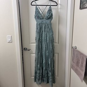 BEAUTIFUL embroidered green dress